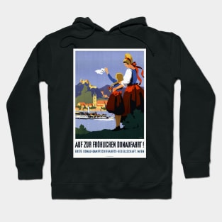 Donaufahrt Danube Austria Vintage Poster 1935 Hoodie